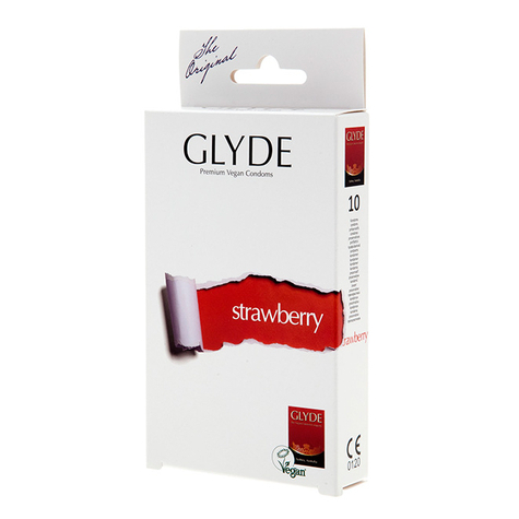 Preservatifs : glyde ultra strawberry 10 condoms