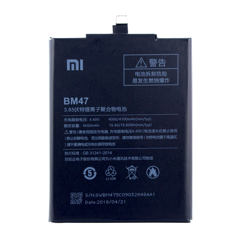 Xiaomi Lithium Ion Batterij Bm47 Redmi 3 En Redmi 3s 4000mah