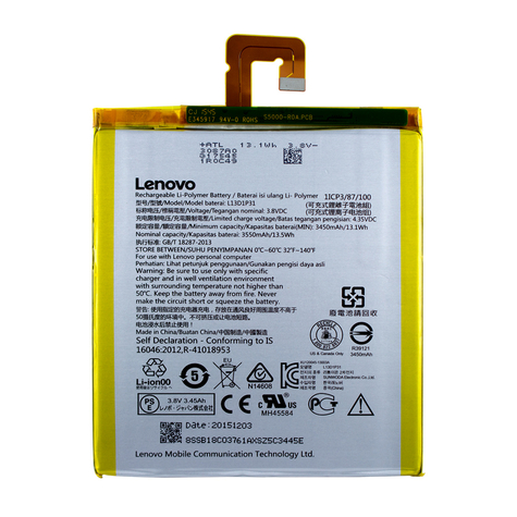 Lenovo Li-Polymeer Batterij L13d1p31 Ideapad S5000- 3450mah