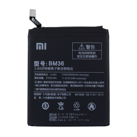 Xiaomi Lithium Ion Battery Bm36 Xiaomi Mi 5s 3100mah