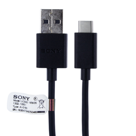 Sony ucb30 câble de chargement usb vers usb type-c 1 m noir