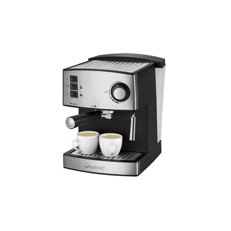 Machine à espresso clatronic es 3643 (noir-argenté)