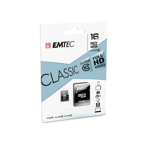 Microsdhc 16go emtec +adaptateur cl10 classic sous blister
