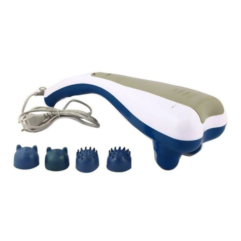 Appareil de massage avec 4 têtes de massage (bleu/blanc)