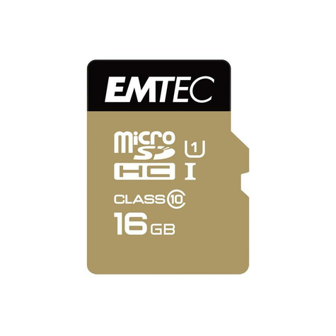 Microsdhc 16go emtec +adaptateur cl10 gold+ uhs-i 85mb/s sous blister