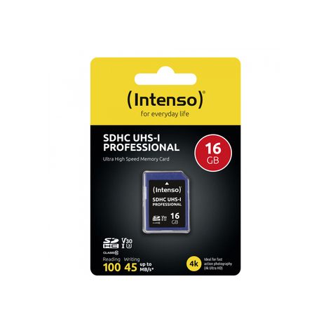 Intenso Secure Digital Card Sd Uhs-I Professional 16 Gb Geheugenkaart