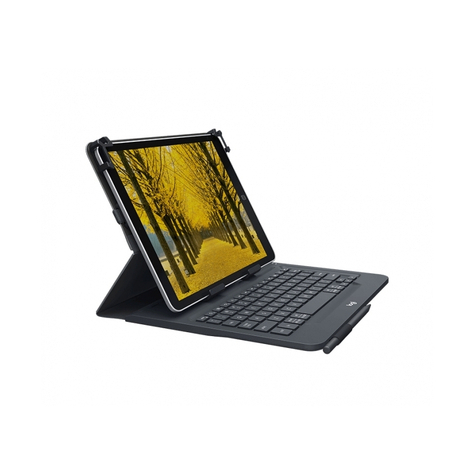 Étui universel logitech avec clavier intégré pour tablettes 9-10 ', noir
