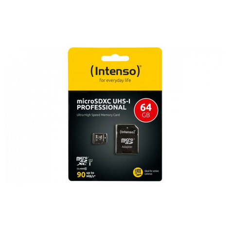 Intenso Secure Digital Card Micro Sd Uhs-I Professional 64 Gb Geheugenkaart