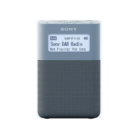 Sony xdr-v20dl, radio-réveil portable dab / dab + avec haut-parleur, bleu
