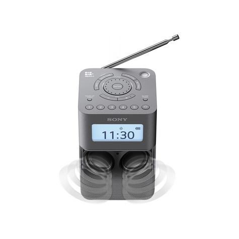 Sony xdr-v20dh, radio-réveil portable dab / dab + avec haut-parleur, noir
