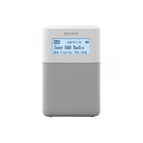 Sony xdr-v20dw, radio-réveil portable dab / dab + avec haut-parleur, argent