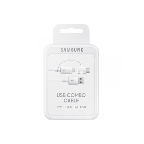 Samsung 2-In-1 Data Kabel , Microusb Naar Usb Type A, Incl. Usb-C Adapter 1,5 M Lang