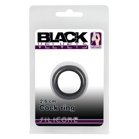Zwart Fluwelen Penisring 2,6 Cm