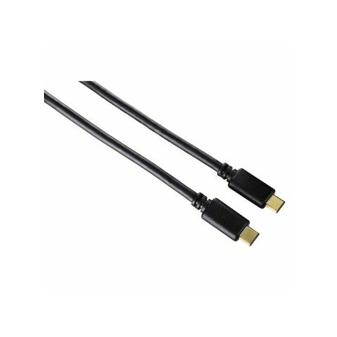 hama câble usb 2.0 0,75m type-c mâle / mâle noir