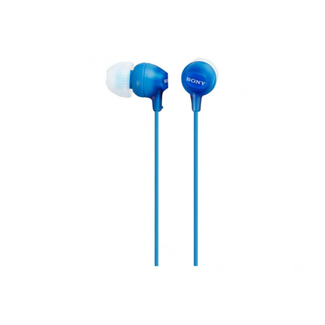 Sony mdr-ex15lpli ecouteurs intra-auriculaires - bleu