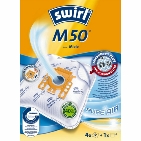 swirl m 50 micropor plus airspace sacs à poussière (pack de 4)