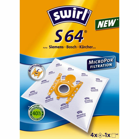 Swirl s 64 micropor sacs à poussière (pack de 4)