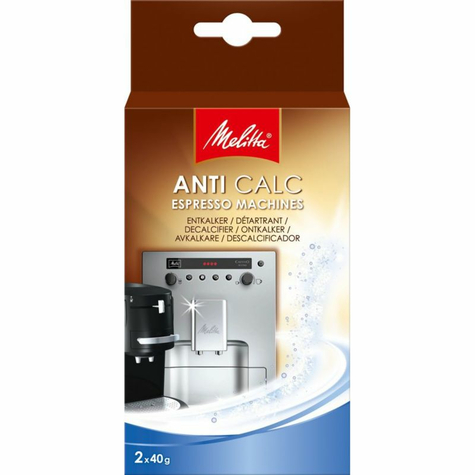 Melitta anti calc espresso machines - détartrant pour machines à café automatiques (2x40g)