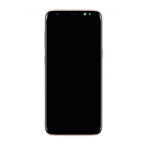 Samsung g950f galaxy s8 pièce de rechange originale affichage à cristaux liquides écran tactile avec cadre violet