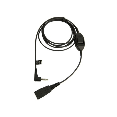 Jabra embase de câble qd vers jack 3,5 mm pour connexion à alcatel ip touch