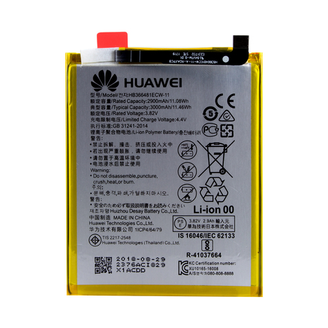 Huawei Hb366481ecw Lithium-Ion Batterij P8 Lite 2017, P9 Lite, P10 Lite, P20 Lite 3000mah