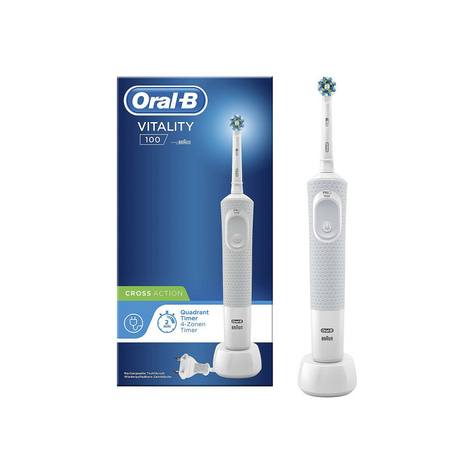 Brosse à dents électrique oral-b vitality 100 crossaction blanche