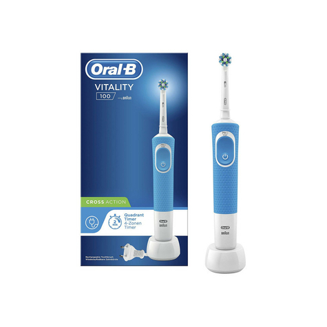 Brosse à dents électrique oral-b vitality 100 crossaction bleue