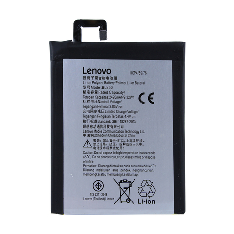 Lenovo Li-Ion Poly Batterij Bl-250 Vibe S1, S1a40, S1c50 2420mah