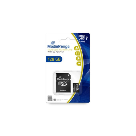 Mediarange Microsd/Sdxc-Kaart 128 Gb Uhs-1 Cl.10 Incl. Adapter Mr945