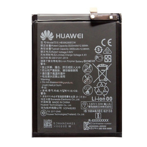 Huawei Hb396285ecw P20, Honor 10 3320mah Lithium-Ion Batterij Batterij