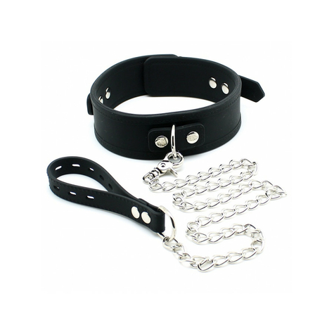 Rimba - Halsband 5 Cm Breed Met Hondenketting, Verstelbaar Met Gesp.