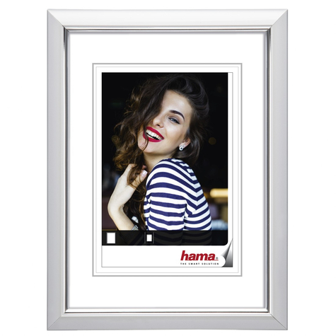 Hama saragossa - plastique - blanc - cadre pour une seule photo - 20 x 28 cm - réfléchissant - 300 mm
