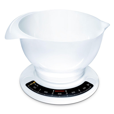Soehnle culina pro - balances de cuisine mécaniques - 5 kg - 50 g - blanc - plastique