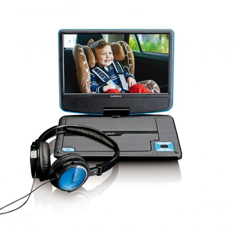 Stl lenco dvp-910 - lecteur dvd portable - convertible - noir - bleu - cd,dvd - 22,9 cm (9) - tft