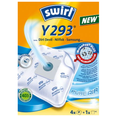 Swirl sac aspirateur y293 mp - sac à poussière - blanc - 231 mm - 72 mm - 166 mm - 255 g