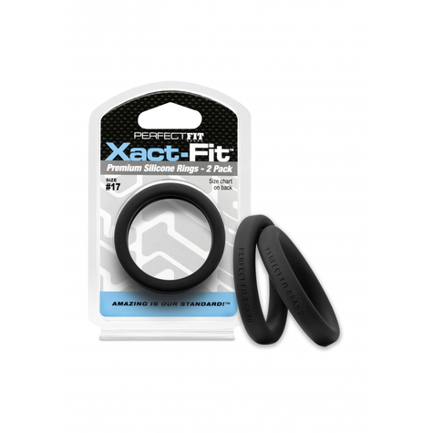 #17 xact-fit cockring 2-pack noir