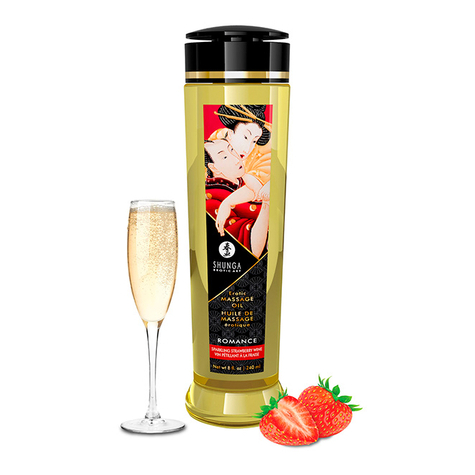 Shunga huile de massage romance (sparkling strawberry wine) 240ml