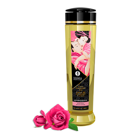 Shunga huile de massage aphrodisia (rose petals) 240ml