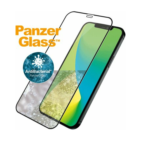 Panzerglass apple iphone 12 case friendly antibacterial e-to-e, noir