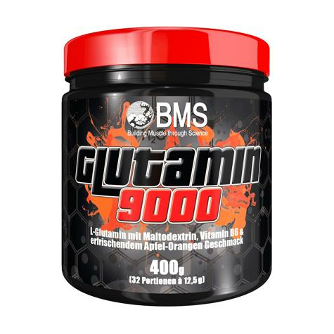 Bms glutamin 9000, 400 g dose, apfel-orange