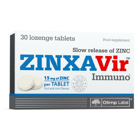 Olimp zinxavir immuno zink, 30 lutschtabletten, fruit & mint