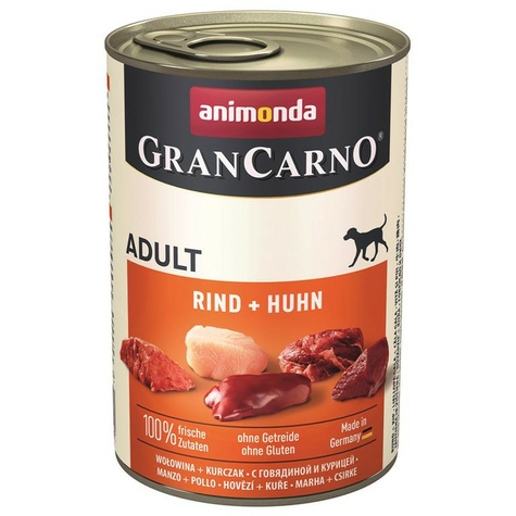 Animonda chien grancarno, carno adulte b?Uf-poulet 400g d