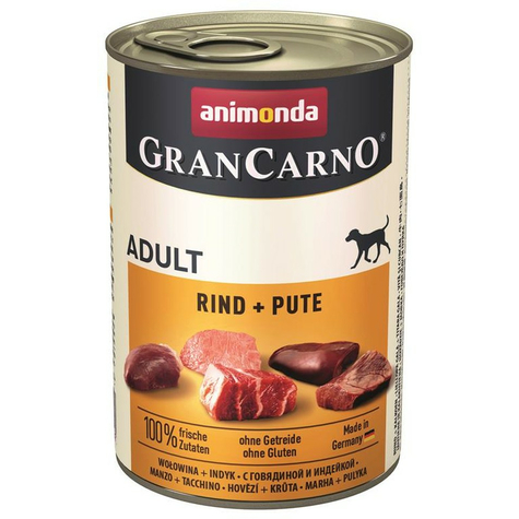 Animonda chien grancarno, dinde de boeuf adulte carno 400gd