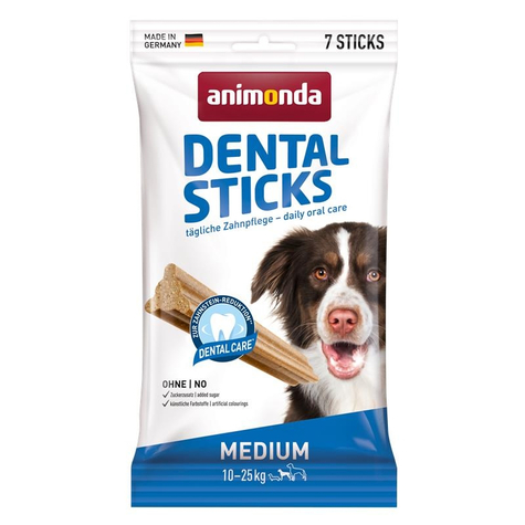Collations animonda pour chiens, bâtonnets ani.Dental Med. 180 grammes