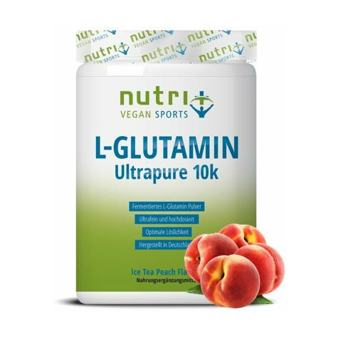 Nutri+ veganes l-glutamin pulver ultrapure, 500 g dose