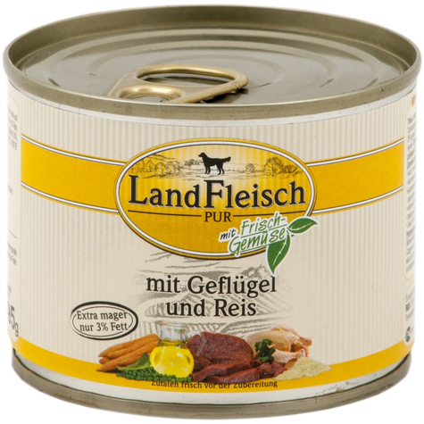 Landfleisch,Landfleisch Geflügel-Reis195gd