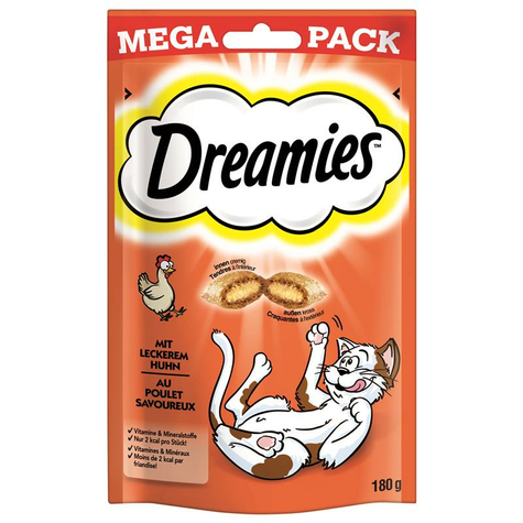 Dreamies, dreamies poulet méga pack 180g