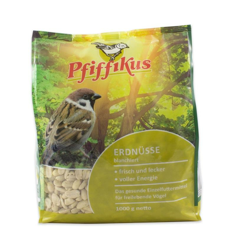 Nourriture pour oiseaux sauvages pfiffikus, sifflet. Les arachides blanchissent. 1 kg