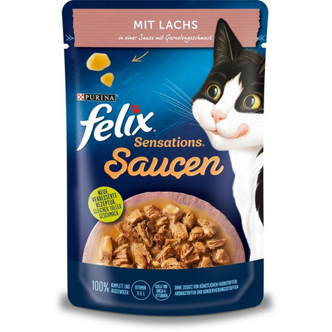 Nestle Katze,Fel Sens.Sauce Lachs+Garn 85gp