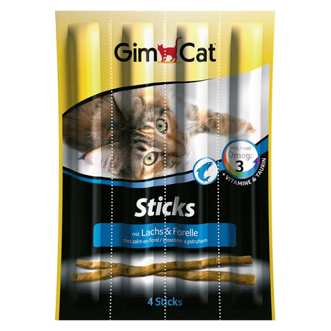 Gimpet,Gimp.Cat Sticks Salmon+Fore 4st